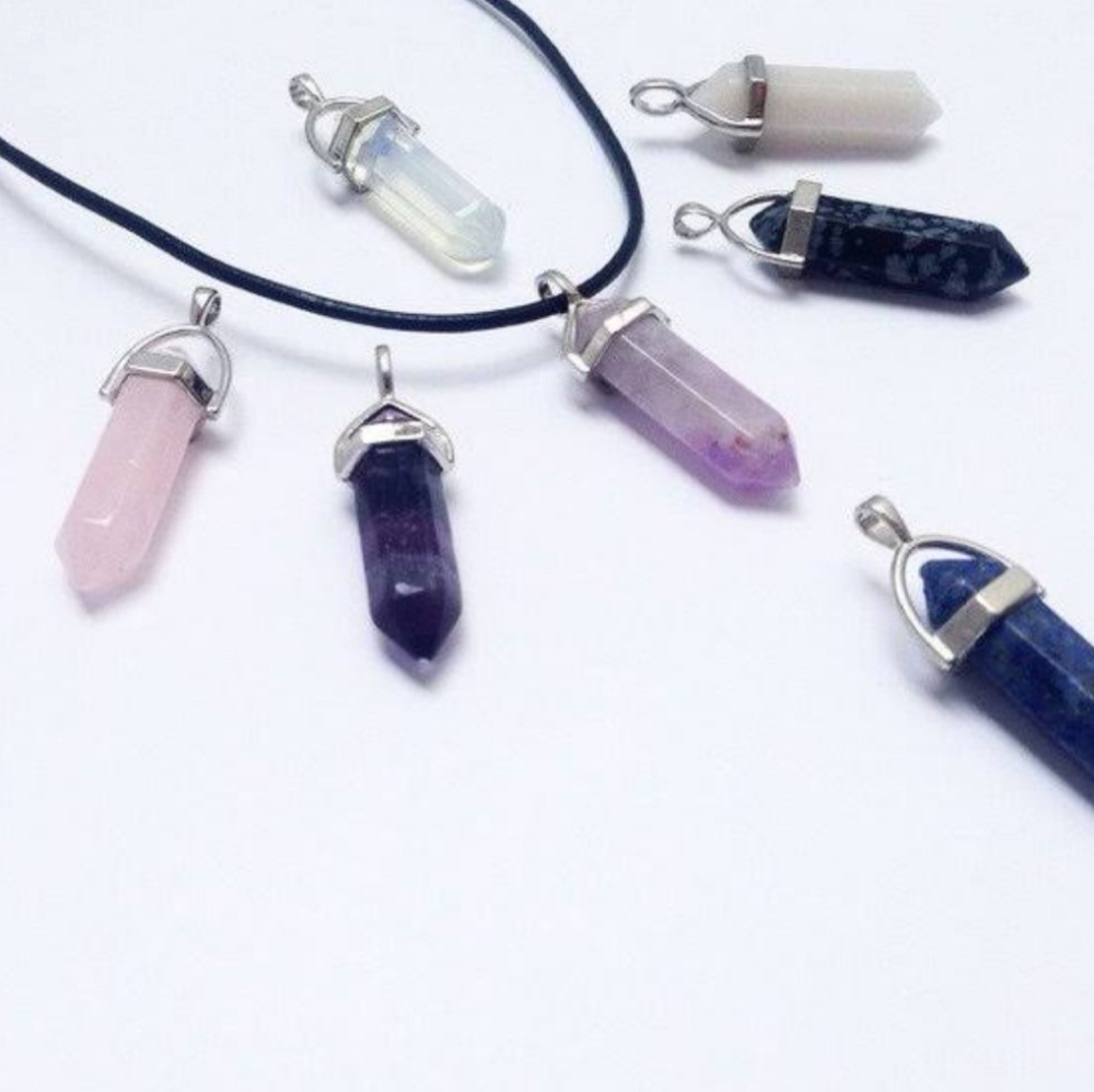 🖤1 Left! Amethyst Healing Stone Point Necklace💜 - Picture 3 of 6